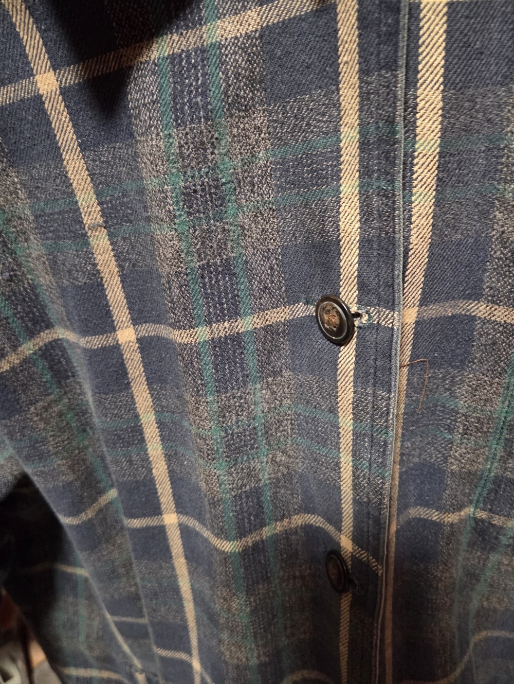 Vintage Geoffrey Beene Reversible Green & Plaid Barn Field Chore Jacket Large - Picture 9 of 12